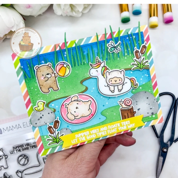 Summer Floaties Mama Elephant Stamp set - Picture 3 of 3